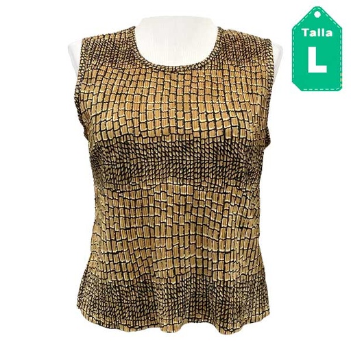 [5307] Blusa Plissé Estampado- L