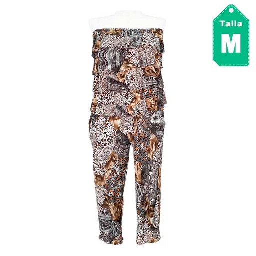 [5297] Jumper Cocoa Blue Animal Print- M