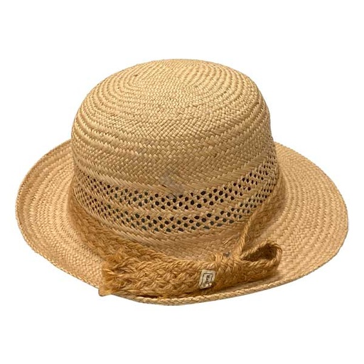 [5322] Sombrero Playero Nude y Marron Claro