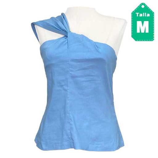 [5330] Blusa Zara Azul Claro- M