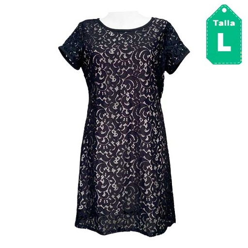 [5328] Vestido Loft Negro y Nude- L