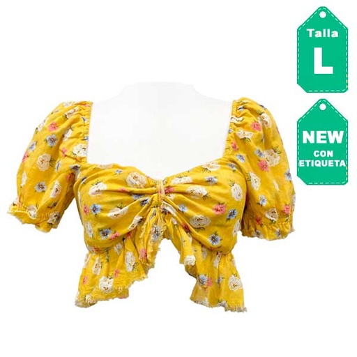 [5370] Crop Top Aeropostale Floral- L