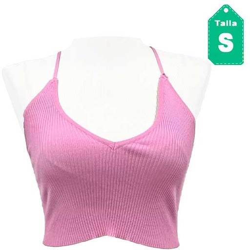 [5371] Crop Top Love Tree Rosa Flamenco- S
