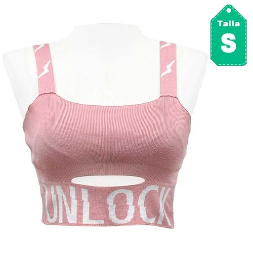 [5372] Crop Top Palo Rosa- S