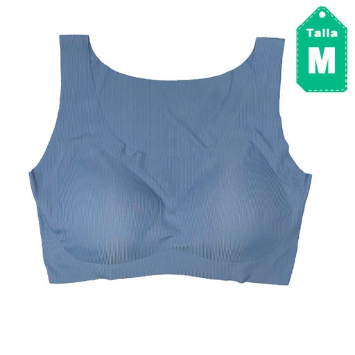 [5407] Top Sin Costura Azul Claro- M
