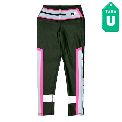 [5463] Leggins DinastyFit Verde Pino y Fucsia- Unica