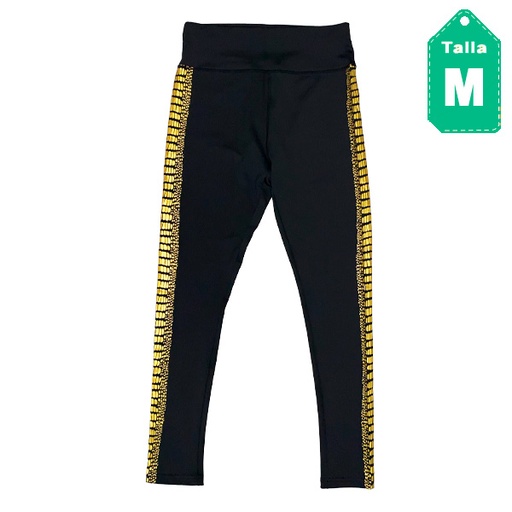 [5441] Leggins Shein Negro y Dorado- M