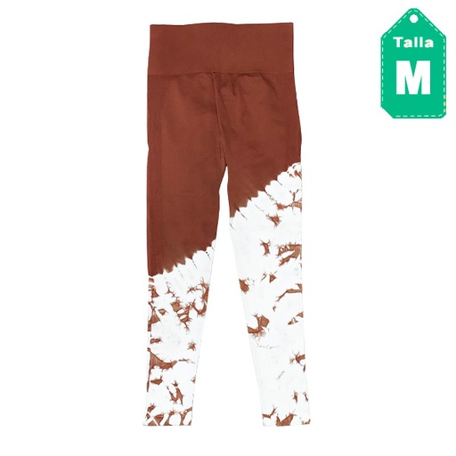 [5482] Leggins Marron y Blanco- M