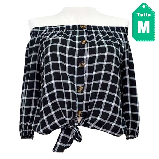 [5500] Blusa Cuadros- M
