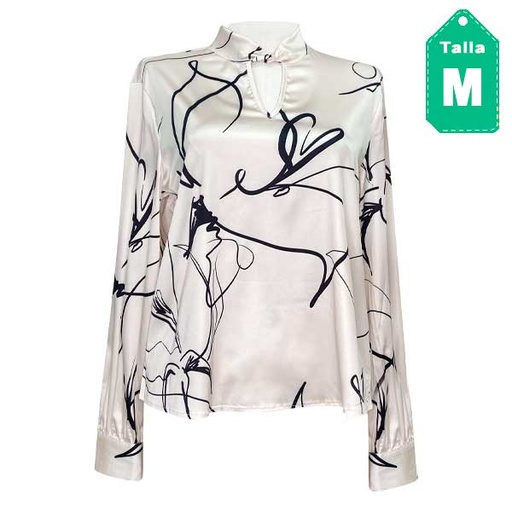 [5503] Bluson Shein Nude y Negro- M
