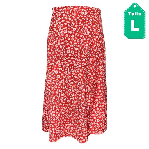 [5528] Falda Shein Floral- L