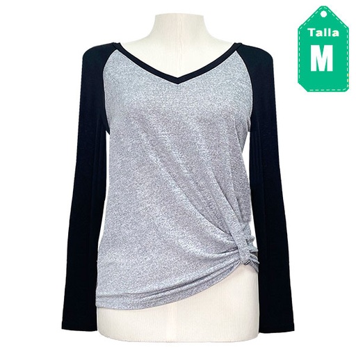 [5545] Blusa Gris y Negro- M