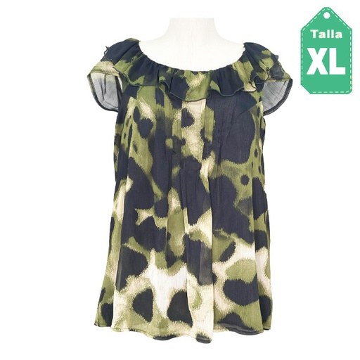 [5696] Blusa Merletti Estampado- XL