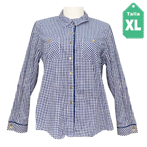 [5699] Camisa Cathy Daniels Cuadros- XL