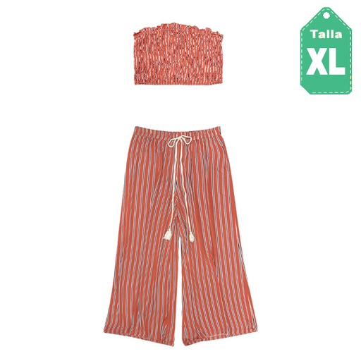 [5798] Conjunto Shein Rayas- XL
