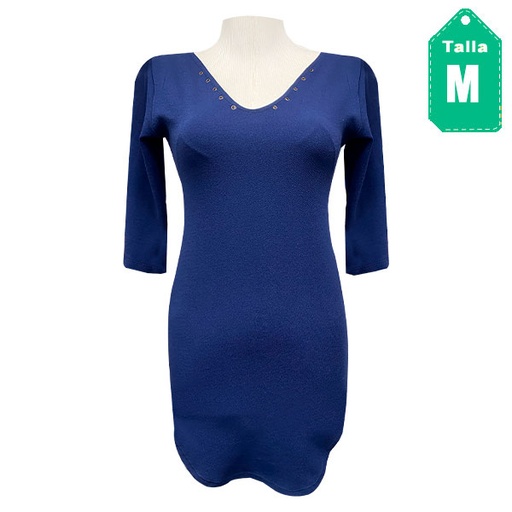 [5766] Vestido Azul Marino- M
