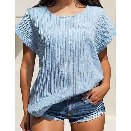[5753] Blusa Shein Azul Claro- S