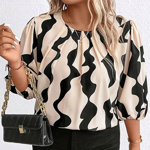 [5743] Bluson Shein Nude y Negro- M