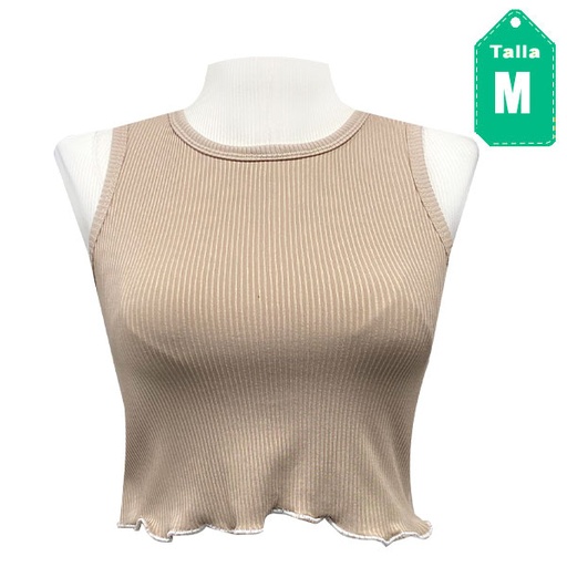 [5736] Crop Top Nude- M