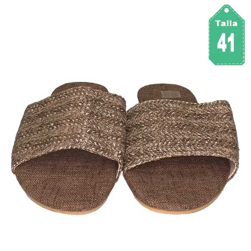 [5718] Sandalias Marron Claro y Marron Oscuro- 41