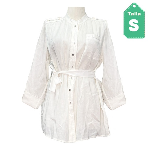 [5838] Camisa Elie Tahari Marfil- S
