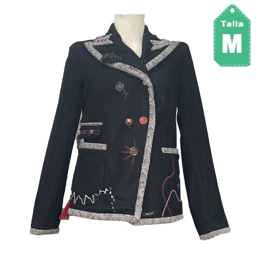 [5839] Blazer Desigual Negro- M