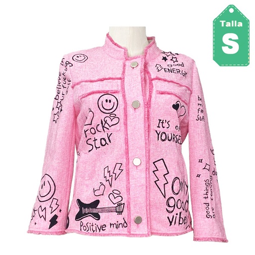 [5841] Blazer Enjoy The Trip Fucsia- S