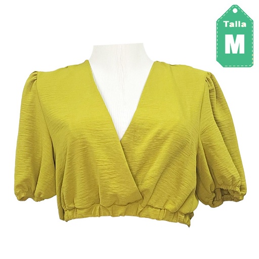 [5856] Blusa NastyGal Verde Pistacho- M