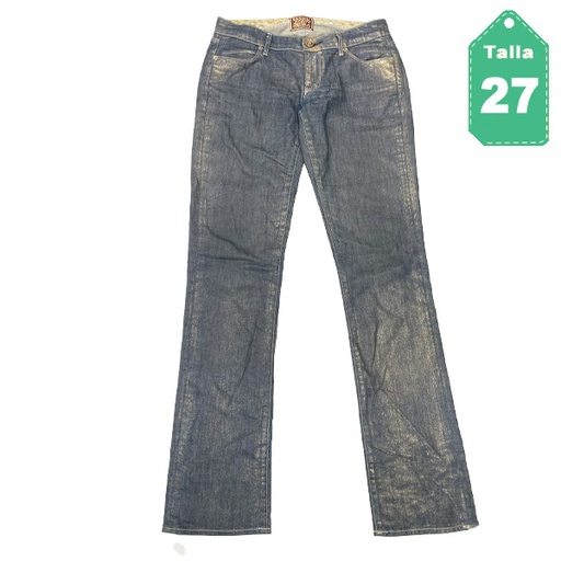 [5887] Jeans Rich Gris y Dorado- 27