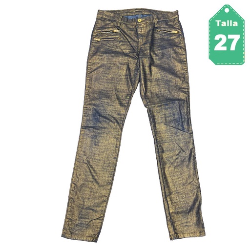 [5888] Jeans Blanknyc Azul Oscuro y Dorado- 27