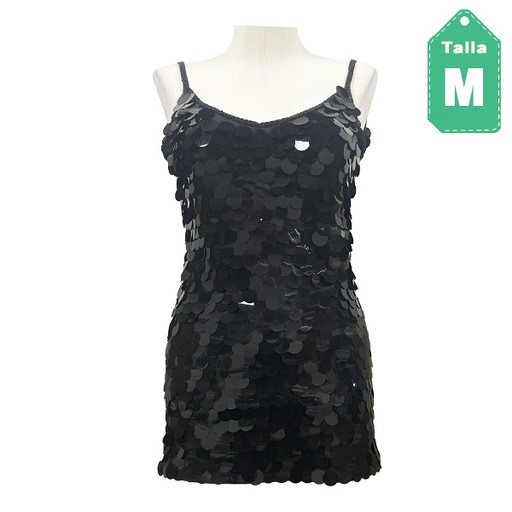 [5871] Vestido Zara lentejuelas- M