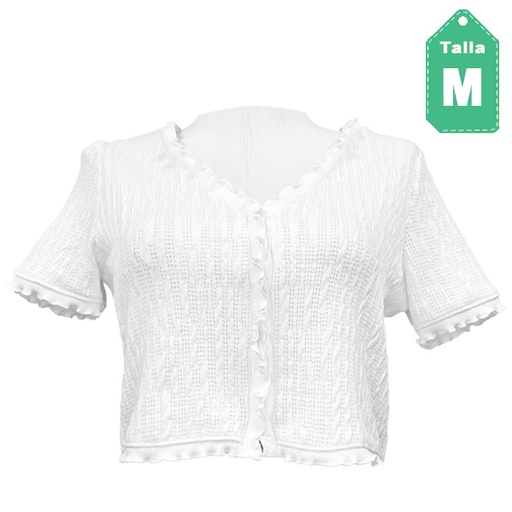 [5936] Crop Top HyM Marfil- M