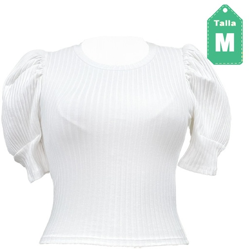 [5940] Blusa Zara Trafaluc Blanco- M