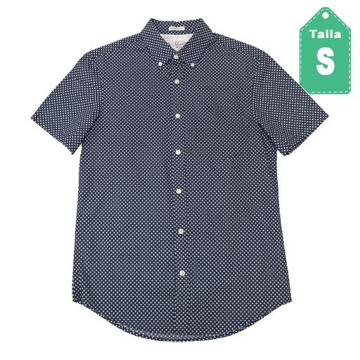 [5950] Camisa Penguin Azul Oscuro y Blanco- S