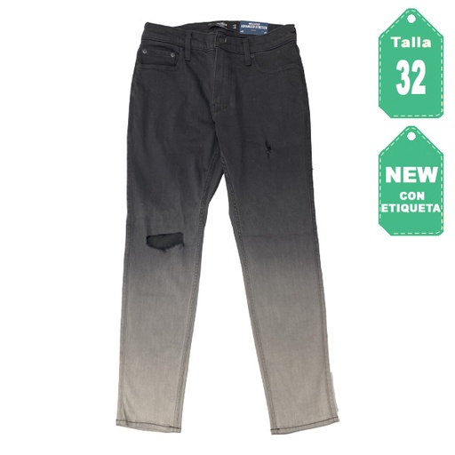 [5966] Pantalon Hollister Negro- 32