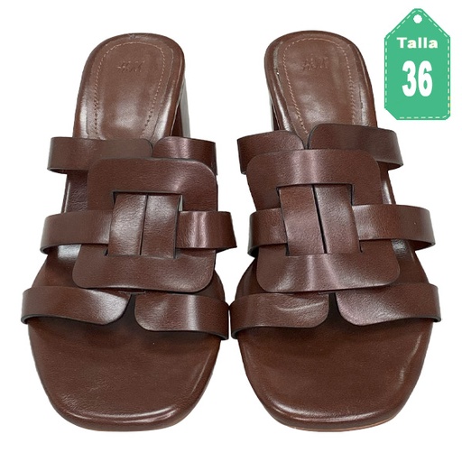 [5971] Sandalias HyM Marron- 36