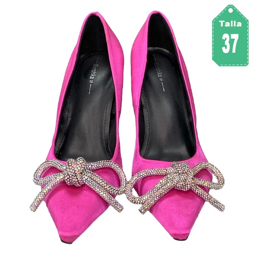 [5972] Tacones Bershka Fucsia- 37