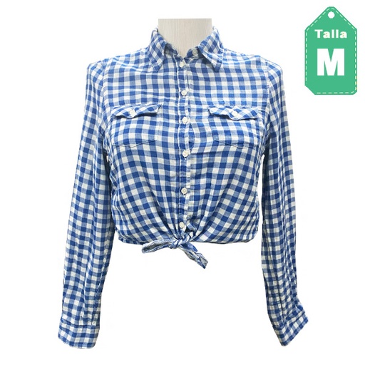 [5991] Camisa Papaya Cuadros- M