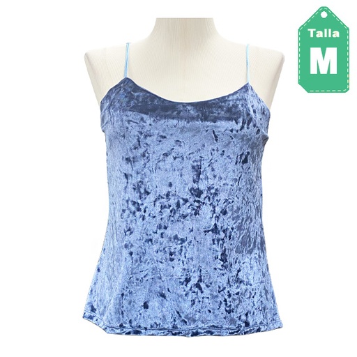 [6008] Blusa Terciopelo Azul- M