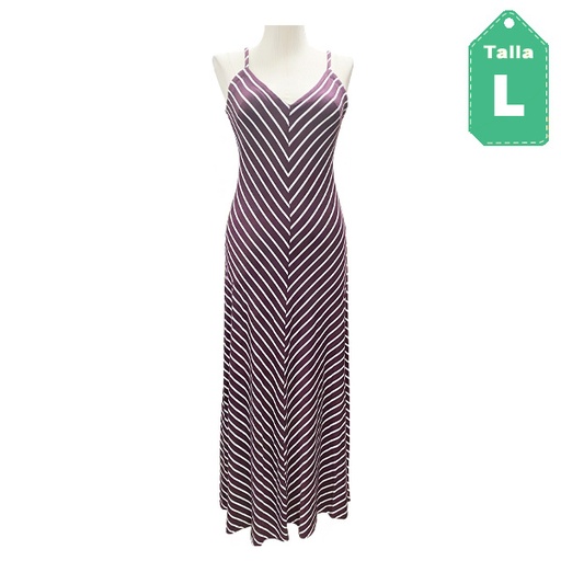 [6009] Vestido Iris Rayas- L