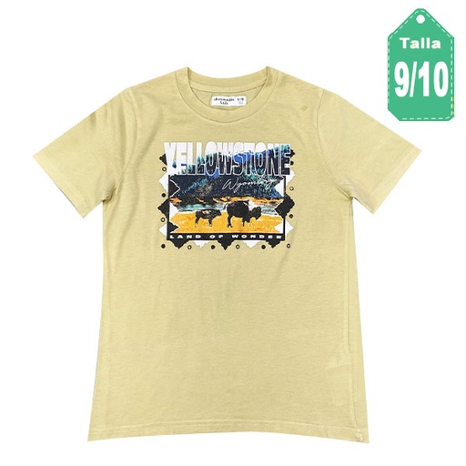 [6051] Franela Abercrombie Amarillo Pastel- 9/10