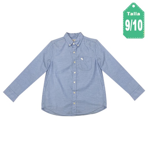 [6061] Camisa Abercrombie Azul- 9/10
