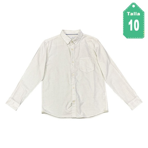 [6062] Camisa Zara Rayas Verde Menta- 10