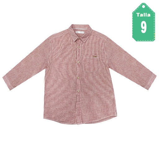 [6063] Camisa Zara Rayas Rojo- 9