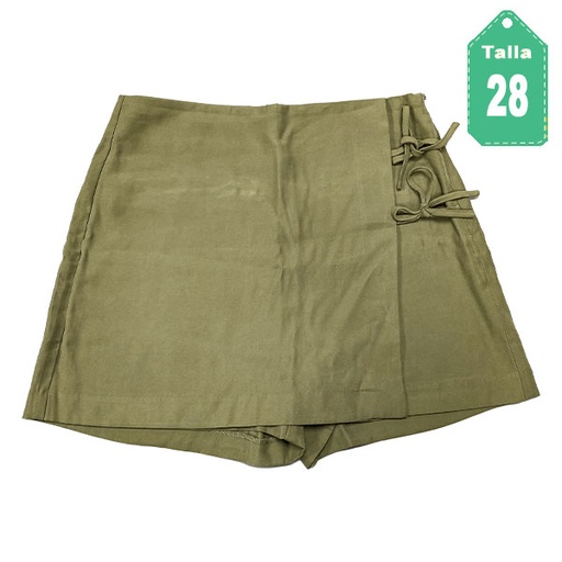 [6080] Falda Short Stradivarius Verde Oliva- 28