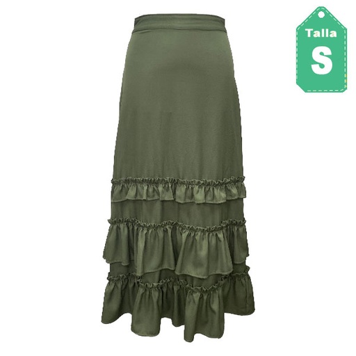 [6083] Falda Lemon Shop Verde Cesped- S