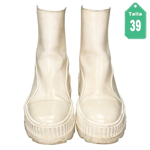 [6090] Botas Puma Blanco Hueso- 39