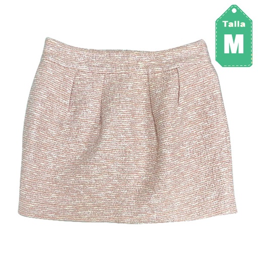 [6113] Falda Zara Rosa- M