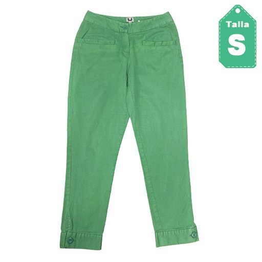 [6115] Pantalon Adolfo Dominguez Verde Cesped- S