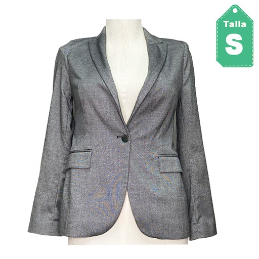 [6120] Blazer Zara Basic Gris- S